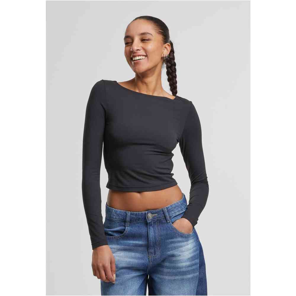 Urban Classics - Slim Fit Longsleeve top - Zwart